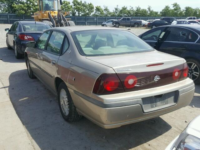 2G1WF55K519305235 - 2001 CHEVROLET IMPALA GOLD photo 3