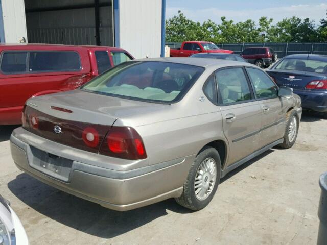 2G1WF55K519305235 - 2001 CHEVROLET IMPALA GOLD photo 4