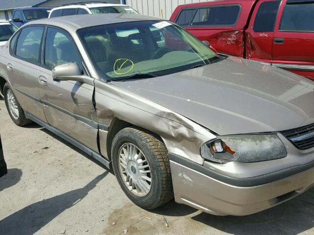 2G1WF55K519305235 - 2001 CHEVROLET IMPALA GOLD photo 9