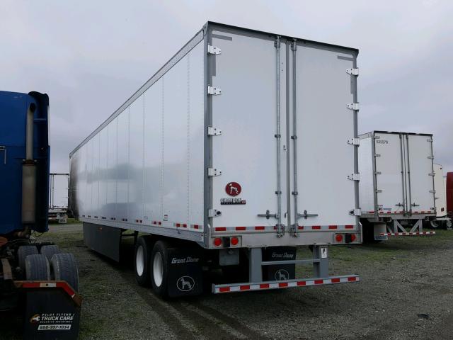 1GRAP0626KT121292 - 2019 GREAT DANE TRAILER DRY 53FT WHITE photo 3