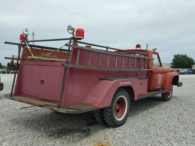 F60BK411258 - 1963 FORD F600 RED photo 4