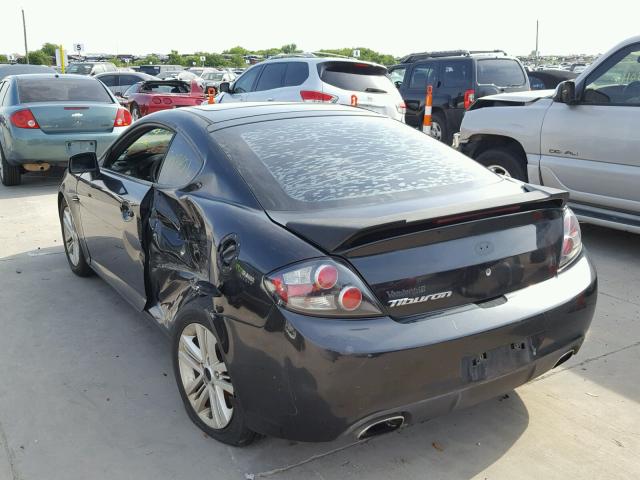 KMHHM66D38U264172 - 2008 HYUNDAI TIBURON GS BLACK photo 3