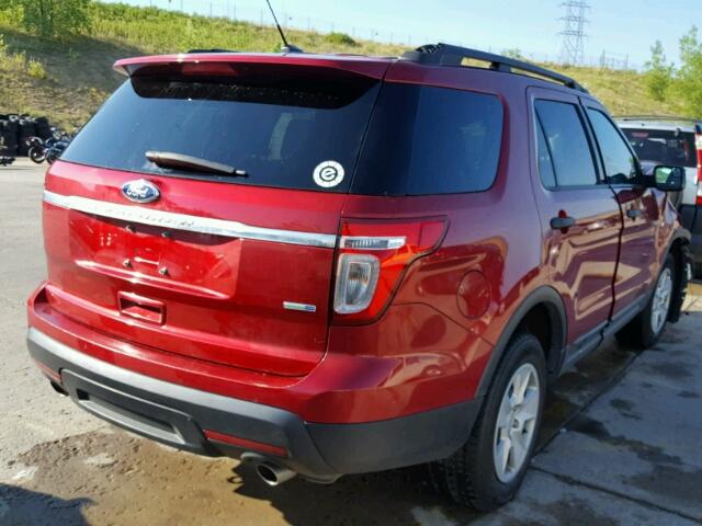 1FM5K8B89DGC70225 - 2013 FORD EXPLORER BURGUNDY photo 4