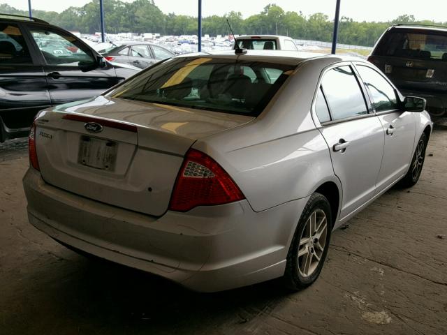 3FAHP0GA1CR122034 - 2012 FORD FUSION S SILVER photo 4