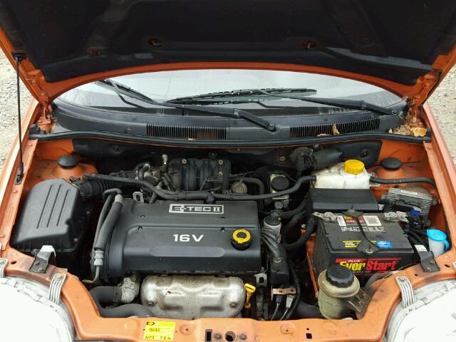 KL1TD66697B745738 - 2007 CHEVROLET AVEO/LS ORANGE photo 7