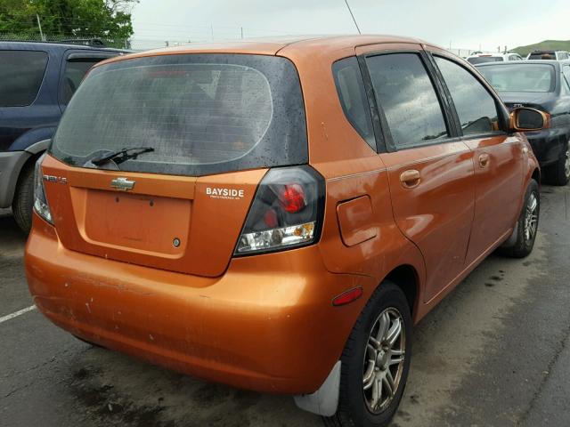 KL1TD66656B512020 - 2006 CHEVROLET AVEO BASE Қызғылт сары фото 4