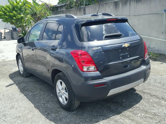 3GNCJLSB2GL257286 - 2016 CHEVROLET TRAX 1LT GRAY photo 3