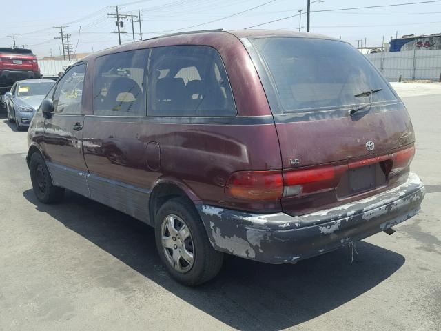 JT3AC12R9N1025708 - 1992 TOYOTA PREVIA LE RED photo 3