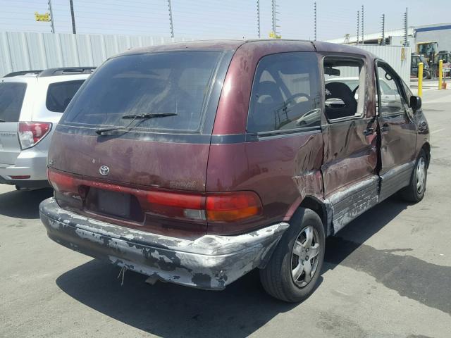 JT3AC12R9N1025708 - 1992 TOYOTA PREVIA LE RED photo 4