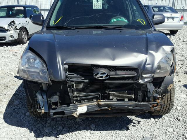 KM8JN12D08U733905 - 2008 HYUNDAI TUCSON SE GRAY photo 9