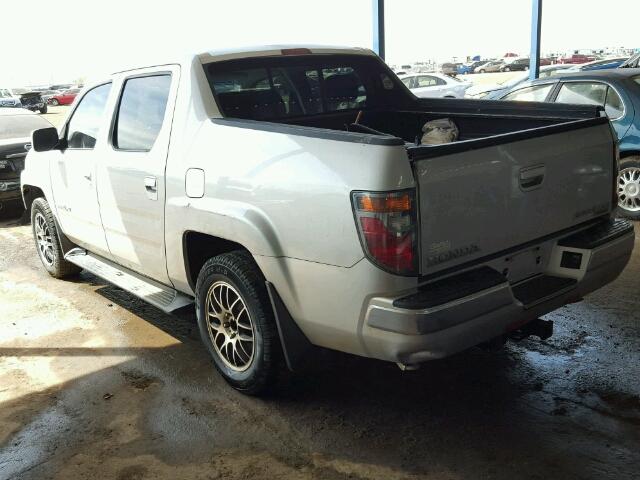 2HJYK16596H554904 - 2006 HONDA RIDGELINE SILVER photo 3