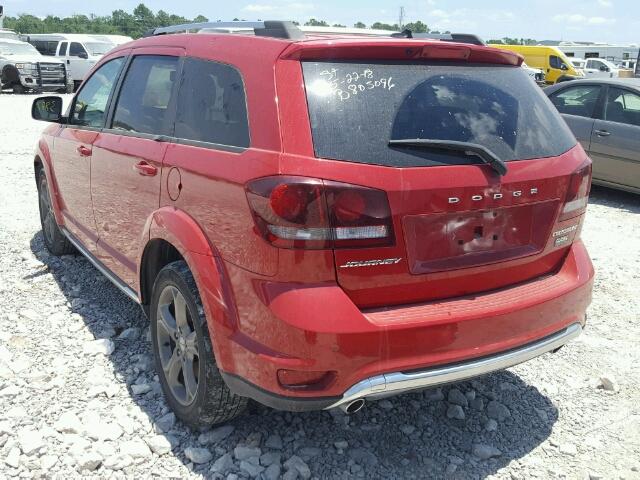 3C4PDCGG0FT583317 - 2015 DODGE JOURNEY CR RED photo 3