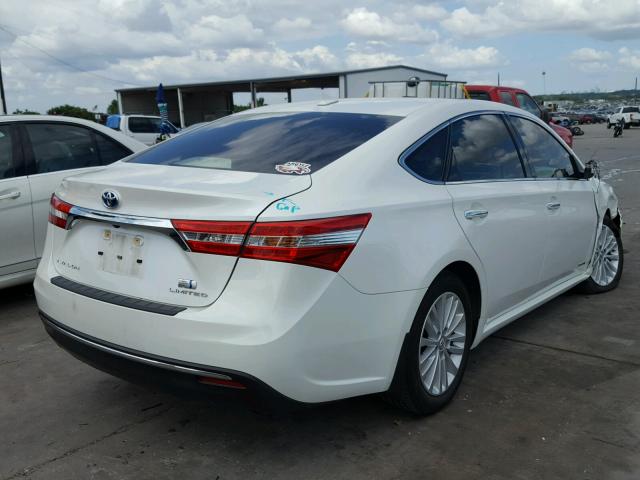 4T1BD1EB3EU024270 - 2014 TOYOTA AVALON HYB WHITE photo 4