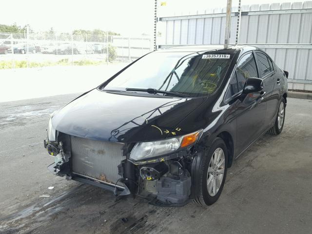 19XFB2F93CE332970 - 2012 HONDA CIVIC EXL შავი ფოტო 2