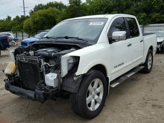 1N6BA0ED2BN319470 - 2011 NISSAN TITAN S WHITE photo 2