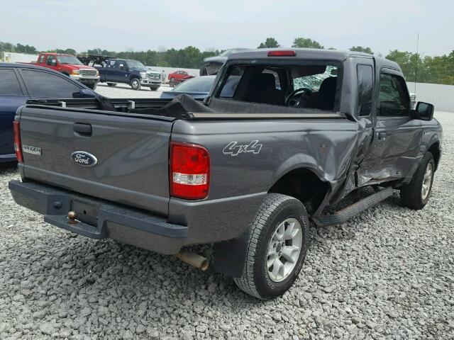 1FTYR15E57PA20877 - 2007 FORD RANGER SUP GRAY photo 4