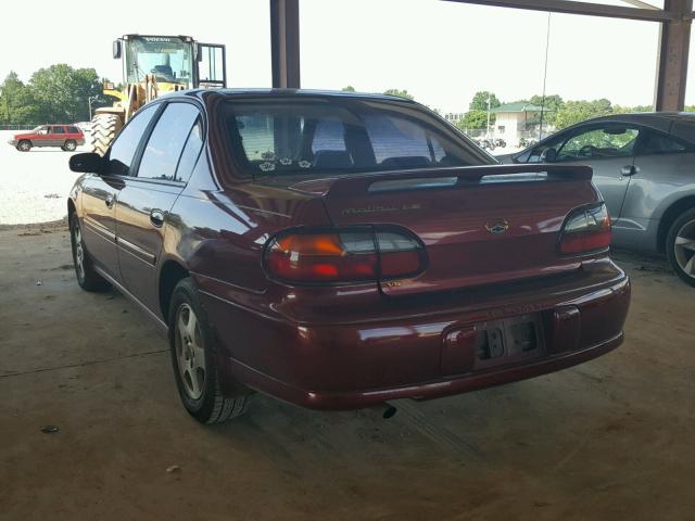 1G1NE52J52M574379 - 2002 CHEVROLET MALIBU LS MAROON photo 3