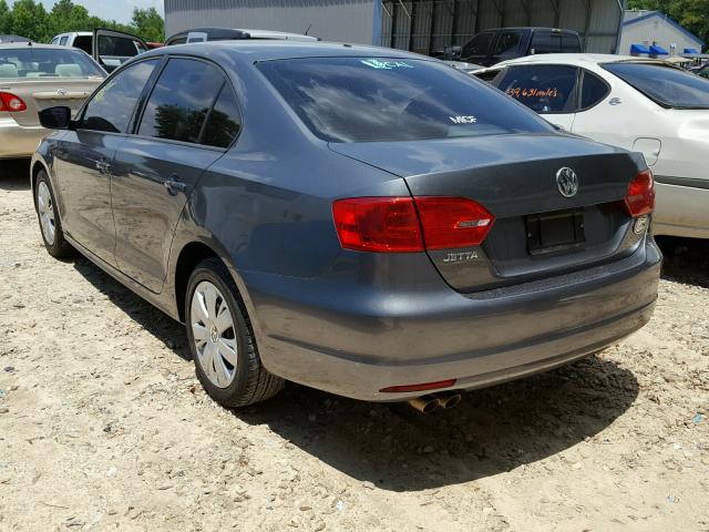 3VW2K7AJ2CM335973 - 2012 VOLKSWAGEN JETTA BASE 石墨色 照片 3