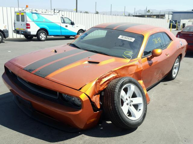 2B3CJ4DG8BH530807 - 2011 DODGE CHALLENGER ORANGE photo 2