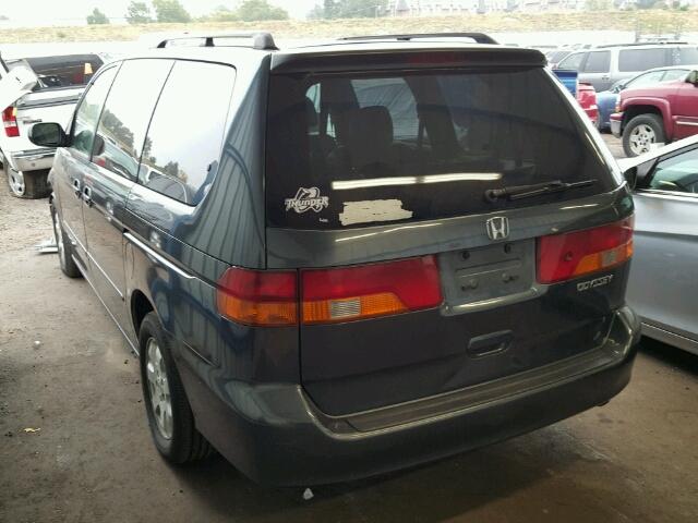 5FNRL18994B047090 - 2004 HONDA ODYSSEY EX BLUE photo 3