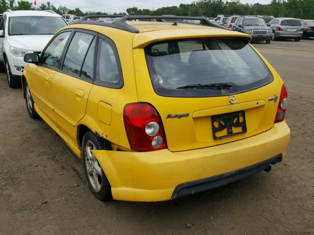 JM1BJ245521541940 - 2002 MAZDA PROTEGE PR YELLOW photo 3