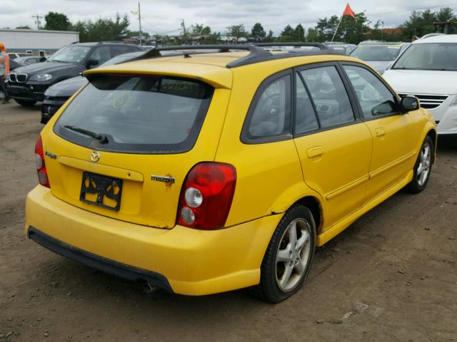 JM1BJ245521541940 - 2002 MAZDA PROTEGE PR YELLOW photo 4