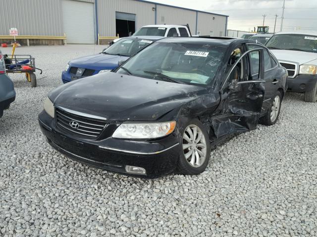 KMHFC46F77A184017 - 2007 HYUNDAI AZERA SE BLACK photo 2