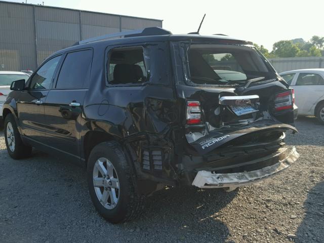 1GKKRPKD3GJ206512 - 2016 GMC ACADIA SLE BLACK photo 3
