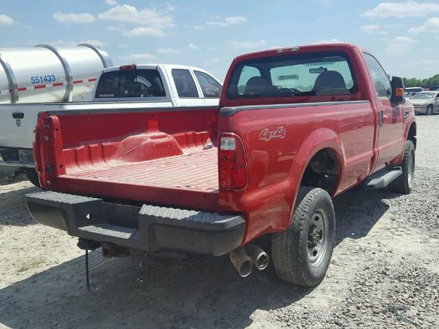 1FTWF3BR0AEA68521 - 2010 FORD F350 SUPER RED photo 4