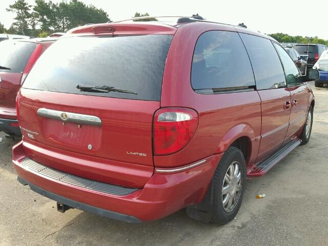 2C4GP64L95R372161 - 2005 CHRYSLER TOWN & COU RED photo 4