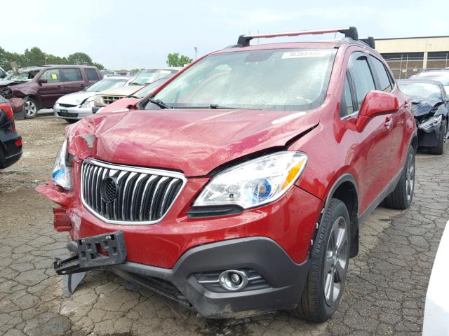 KL4CJFSB2DB106045 - 2013 BUICK ENCORE CON BURGUNDY photo 2