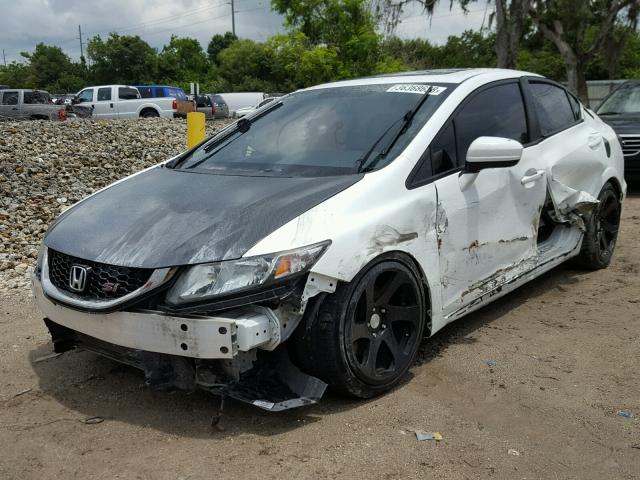 2HGFB6E51EH701176 - 2014 HONDA CIVIC SI WHITE photo 2