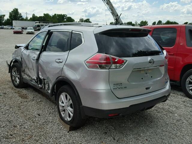 5N1AT2MVXEC755574 - 2014 NISSAN ROGUE S SILVER photo 3