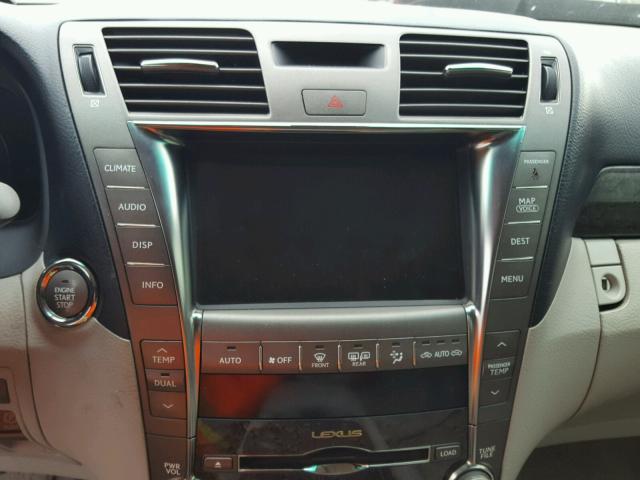 JTHBL46F375029023 - 2007 LEXUS LS 460 SILVER photo 9