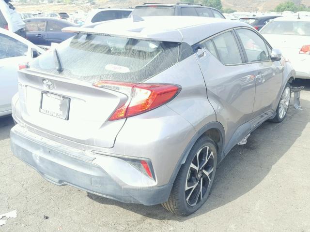 NMTKHMBX3JR024311 - 2018 TOYOTA C-HR XLE SILVER photo 4