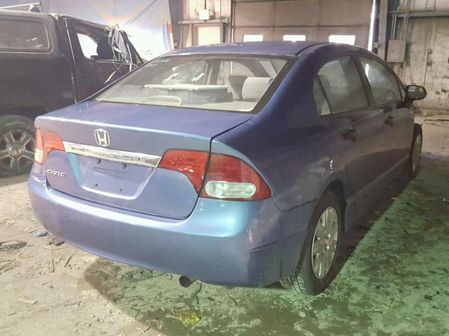 2HGFA16309H357039 - 2009 HONDA CIVIC VP BLUE photo 4