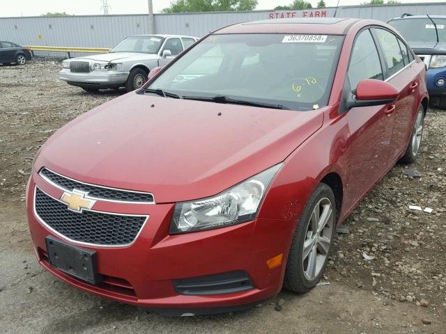 1G1PG5SC3C7289670 - 2012 CHEVROLET CRUZE LT RED photo 2