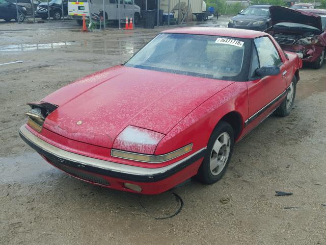 1G4EC11CXJB900336 - 1988 BUICK REATTA RED photo 2