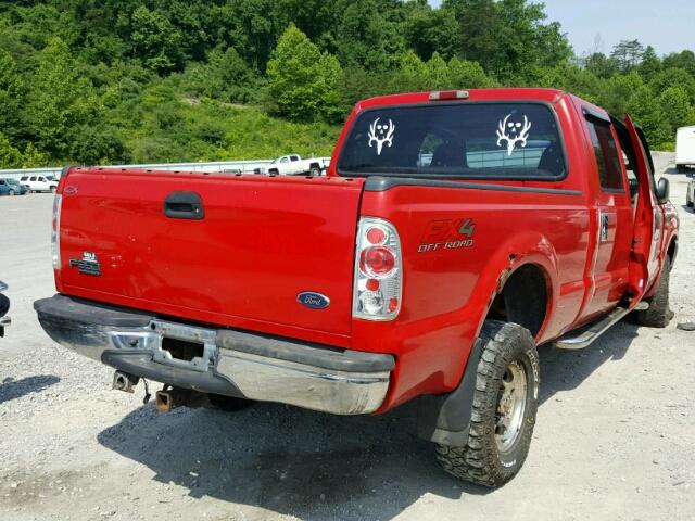 1FTSW31P93EB38325 - 2003 FORD F350 SRW S RED photo 4