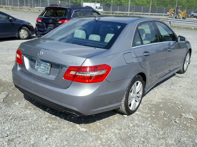 WDDHF2EB1CA543997 - 2012 MERCEDES-BENZ E 350 BLUE GRAY photo 4