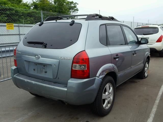 KM8JM12B85U185150 - 2005 HYUNDAI TUCSON GL GREEN photo 4