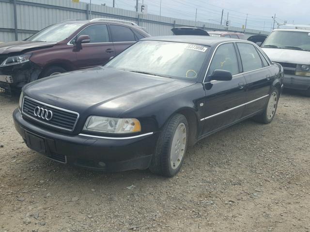 WAUFL54D5YN012653 - 2000 AUDI A8 QUATTRO BLACK photo 2