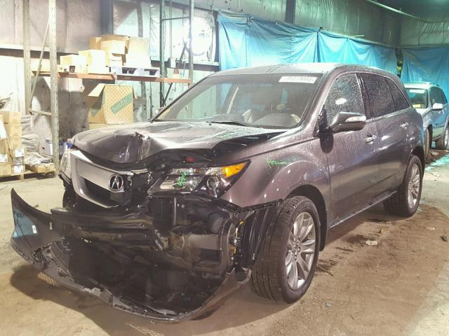 2HNYD2H69CH544955 - 2012 ACURA MDX ADVANC CHARCOAL photo 2