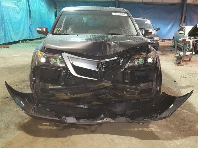 2HNYD2H69CH544955 - 2012 ACURA MDX ADVANC CHARCOAL photo 9