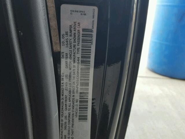 3VWPW31C56M406544 - 2006 VOLKSWAGEN NEW BEETLE BLACK photo 10