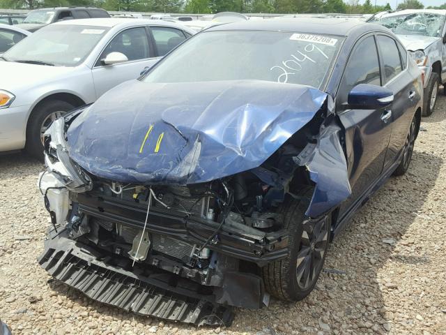 3N1CB7AP9HY222049 - 2017 NISSAN SENTRA SR BLUE photo 2