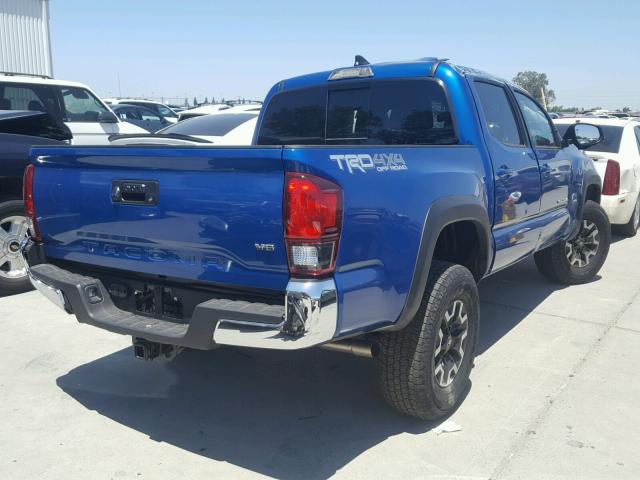 3TMCZ5AN5JM145611 - 2018 TOYOTA TACOMA DOU ლურჯი ფოტო 4