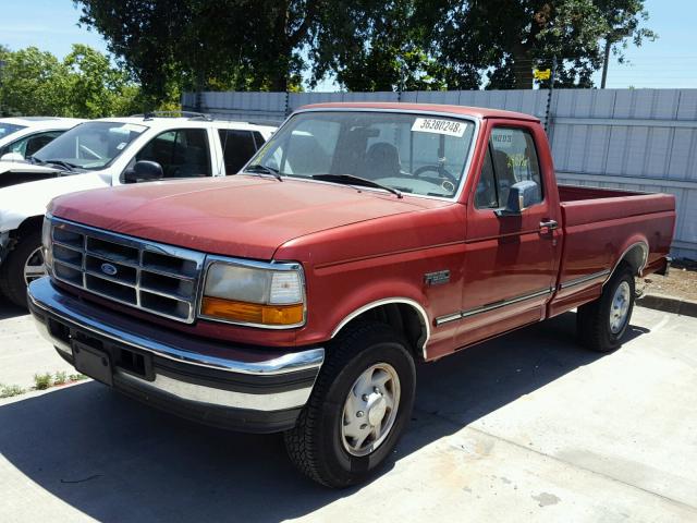 1FTEF25Y2TLB84665 - 1996 FORD F250 RED photo 2