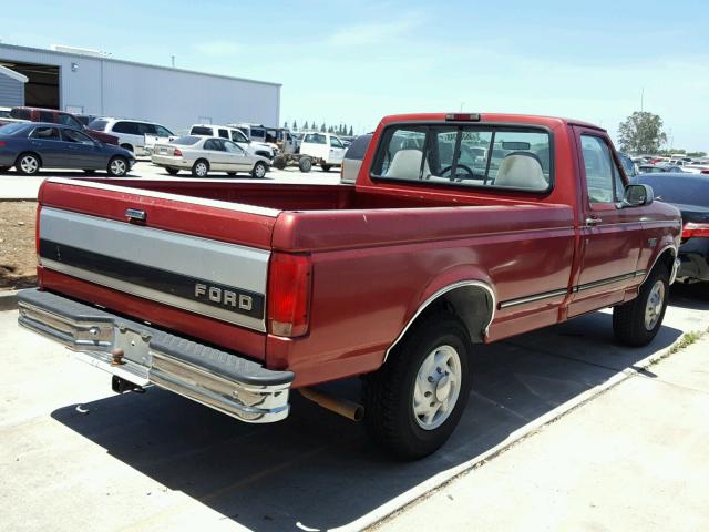 1FTEF25Y2TLB84665 - 1996 FORD F250 RED photo 4