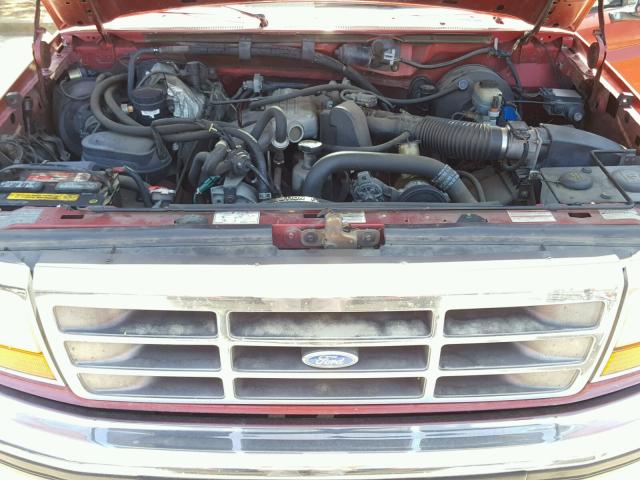 1FTEF25Y2TLB84665 - 1996 FORD F250 RED photo 7
